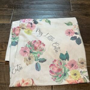 Toby receiving swaddle blanket my little cutie floral baby girl 0-6 months